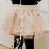 Long Sleeve Dress With Mesh Skirt, Black And Beige - Dresses - 4