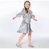 Long Sleeve Crinkle Dress, Silver Grey - Dresses - 4