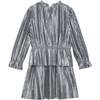 Long Sleeve Crinkle Dress, Silver Grey - Dresses - 6