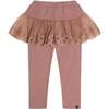 Lace Skirt Legging, Old Pink - Leggings - 1 - thumbnail