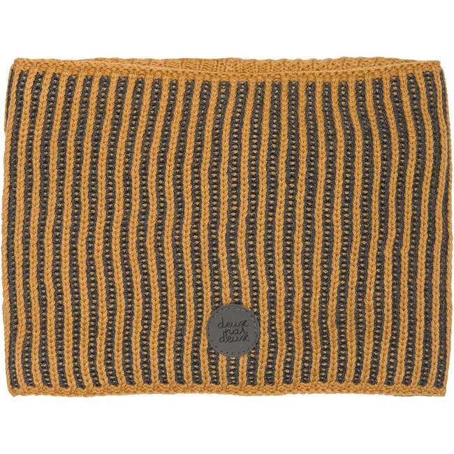 Knitted Neckwarmer, Yellow Brown