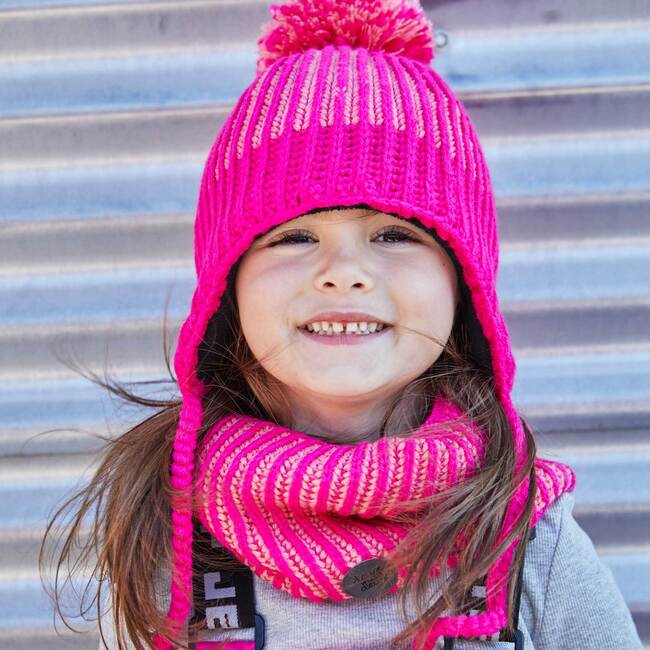 Knitted Neckwarmer, Black - Scarves - 2