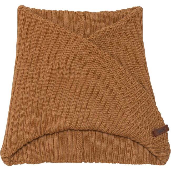 Knit Neckwarmer, Brown-Yellow