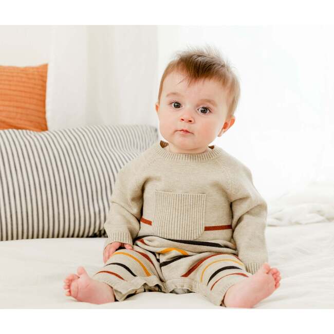 Knit Jumpsuit, Multicolor Stripes