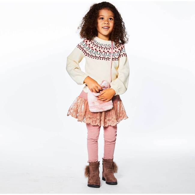 Lace Skirt Legging, Old Pink - Leggings - 6