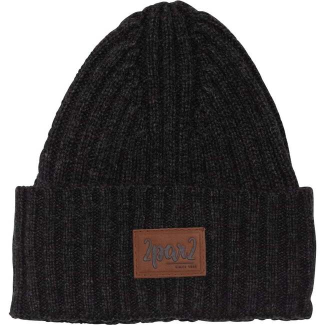 Knit Hat, Dark Grey - Hats - 1