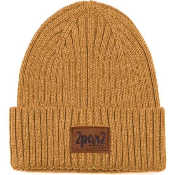 Knit Hat, BrownYellow Deux par Deux Hats & Mittens