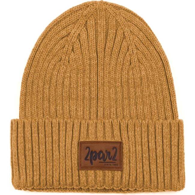 Knit Hat, Brown-Yellow