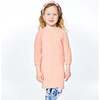 Knitted 3/4 Sleeve Dress, Light Pink - Dresses - 3