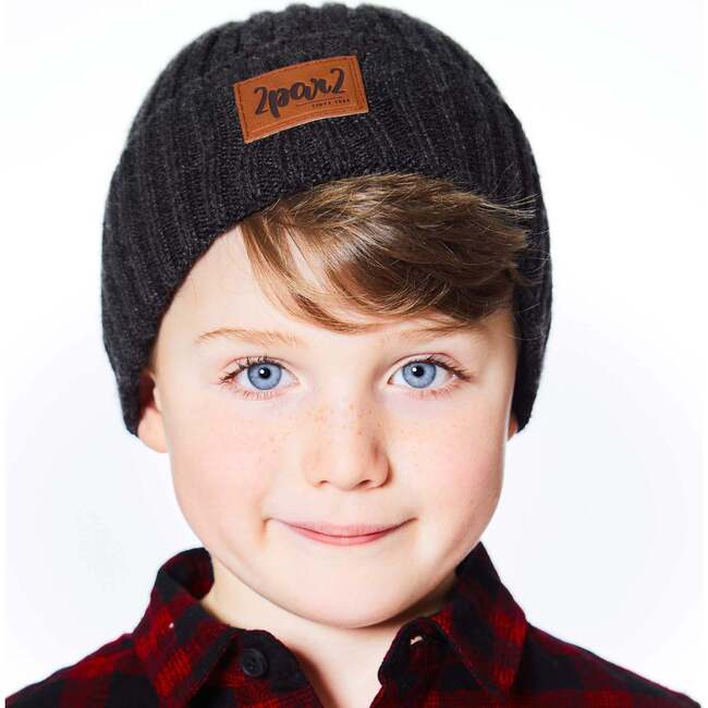 Knit Hat, Dark Grey - Hats - 3