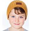 Knit Hat, Brown-Yellow - Hats - 4