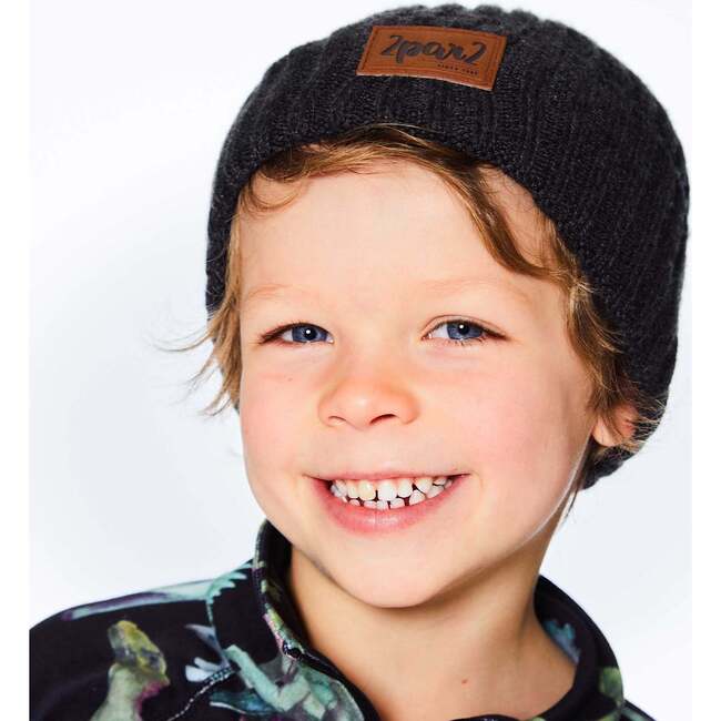 Knit Hat, Dark Grey - Hats - 4