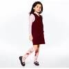 Jumper With Pocket, Burgundy - Dresses - 2