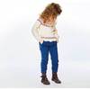 Knitted Long Sleeve Sweater, Off White And Burgundy - Sweaters - 5