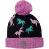 Jacquard Knit Hat, Unicorn - Hats - 1 - thumbnail