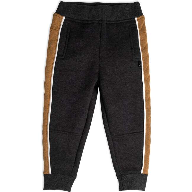 Fleece Pant With Insert, Golden Yellow Heather Grey