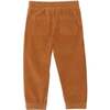 Corduroy Pant With Elastic Cuff, Ocher - Pants - 3 - thumbnail
