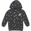 Hooded Long Sleeve Fleece Top, Printed Rainbows - Sweatshirts - 1 - thumbnail