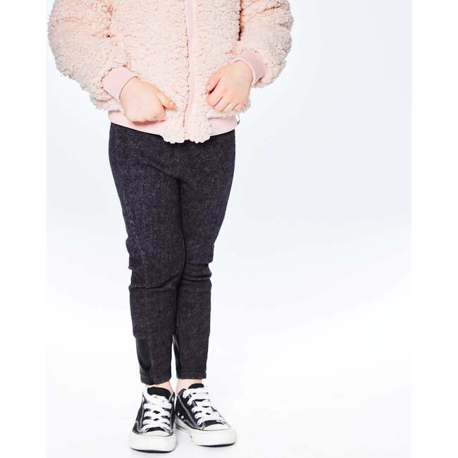 Cut And Sew Leggings, Dark Heather Grey - Leggings - 3