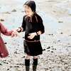 Hooded Knitted Dress, Black With Stripes - Dresses - 2