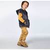 Hooded Plush Zipper Cardigan, Golden Yellow Heather Grey - Cardigans - 2