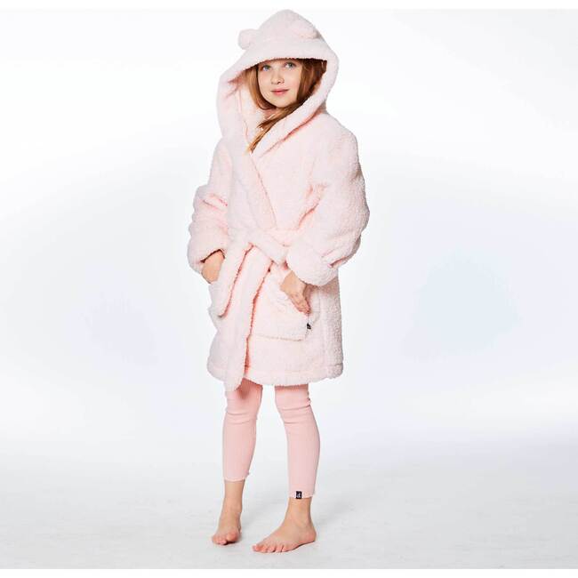 Bear Ear Robe, Pink - Nightgowns - 5