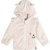 Hooded Fake Fur Vest, Off White - Vests - 1 - thumbnail