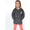 Hooded Long Sleeve Fleece Top, Printed Rainbows - Sweatshirts - 3
