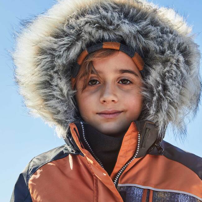 Checked Print Two Piece Snowsuit, Brown And Black - Snowsuits - 7