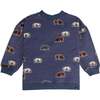 Fleece Top, Allover Bear Print - Sweatshirts - 1 - thumbnail