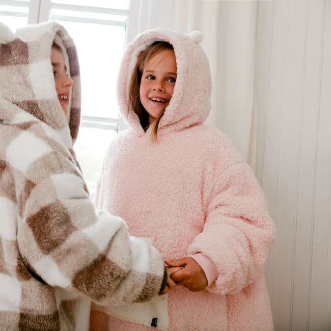 Hooded Blanket, Bear And Pink
