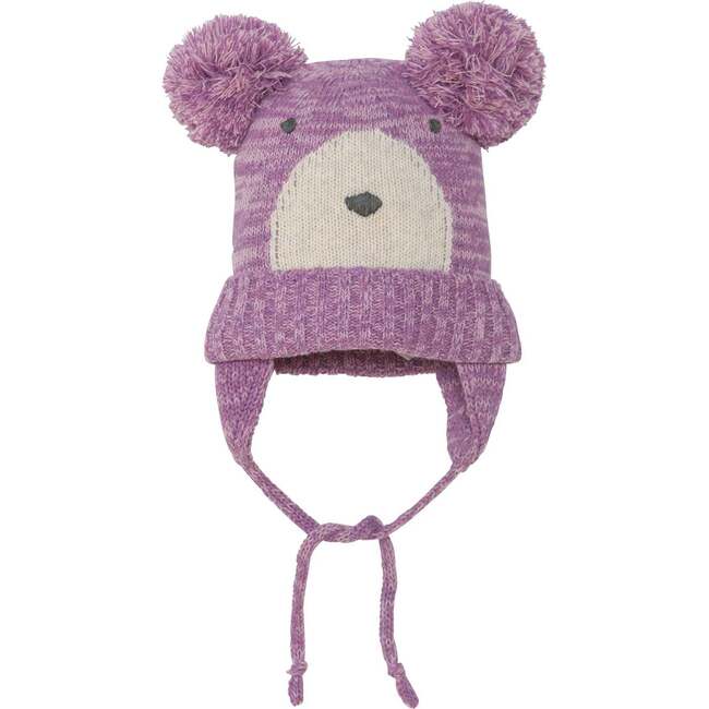 Baby Earflap Winter Hat, Purple Mix - Hats - 1
