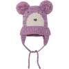 Baby Earflap Winter Hat, Purple Mix - Hats - 1 - thumbnail
