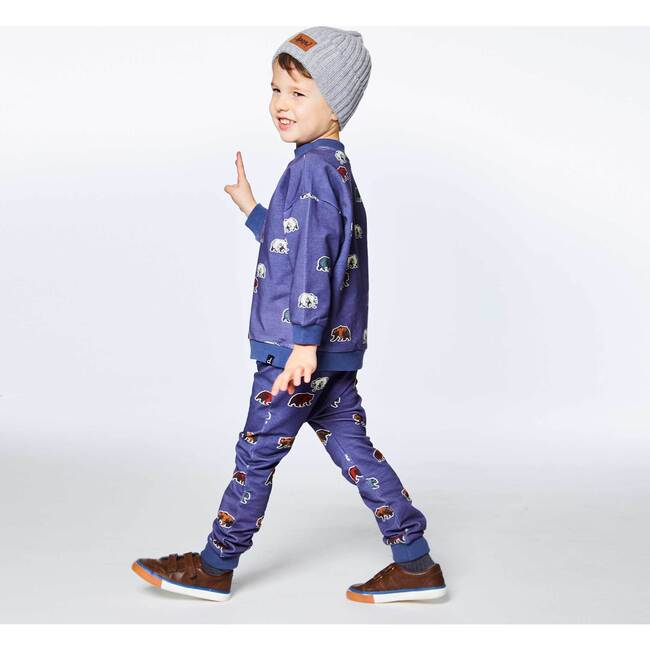 Fleece Top, Allover Bear Print - Sweatshirts - 3