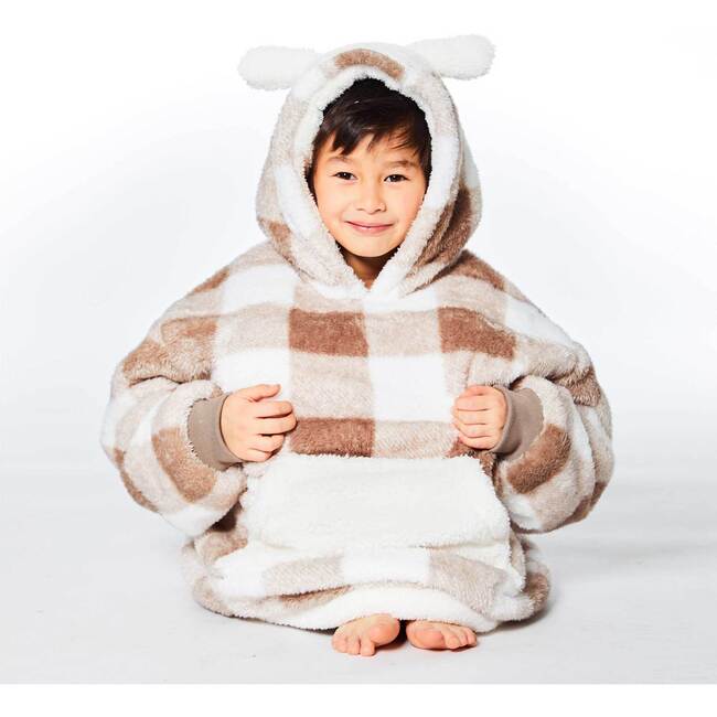 Hooded Blanket, Dog Brun And White - Pajamas - 4