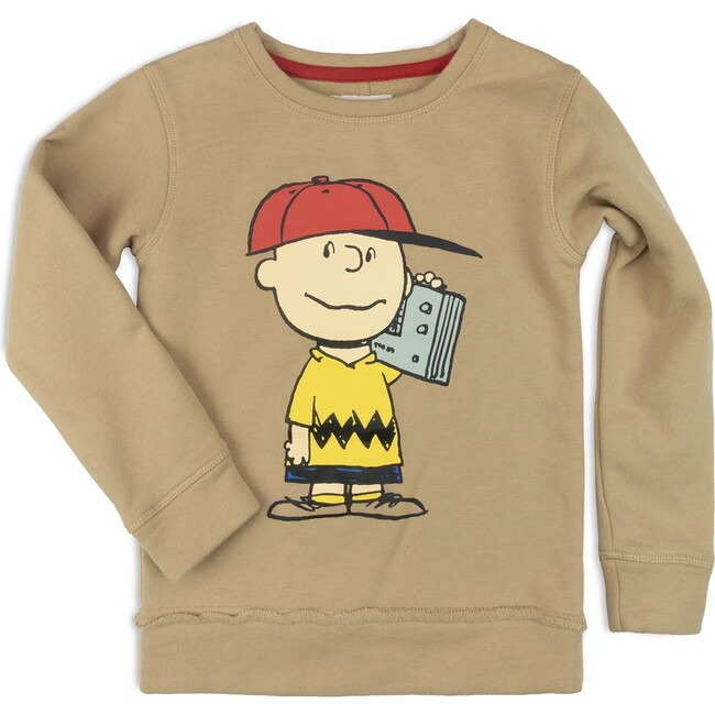 Peanuts Sweatshirt, Tan - Sweatshirts - 1