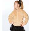 Hooded Fake Fur Vest, Beige - Cardigans - 5