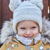 Baby Earflap Knit Winter Hat, Off White - Hats - 5