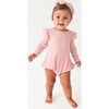 Fall Rose Waffle Long Sleeve Ruffled Bubble Romper - Rompers - 2