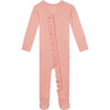Fall Rose Waffle Ruffled One Piece Zippered Footie - Onesies - 1 - thumbnail