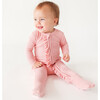 Fall Rose Waffle Ruffled One Piece Zippered Footie - Onesies - 4