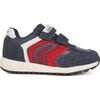 Alben Velcro Sneakers, Navy - Sneakers - 1 - thumbnail