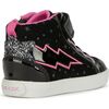 Kilwi Neon Bolt High Top Sneakers, Black - Sneakers - 3 - thumbnail