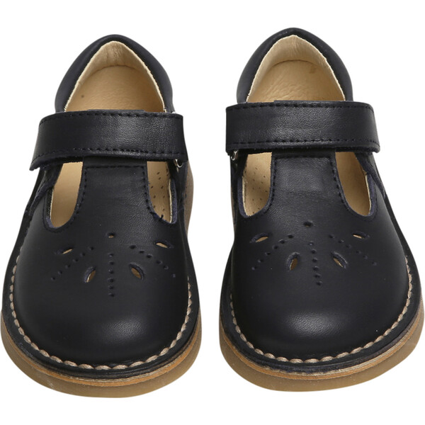 Huckleberry T-bar Mary Jane, Navy - Papouelli London Shoes | Maisonette
