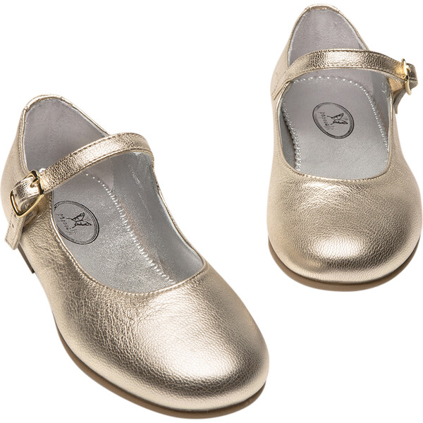 Avery Mary Jane, Old Gold - Papouelli London Shoes | Maisonette