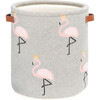 Flora Flamingo Basket, Grey - Storage - 1 - thumbnail