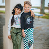 Kids Organic Sweatpants, Evergreen Check - Sweatpants - 2 - thumbnail