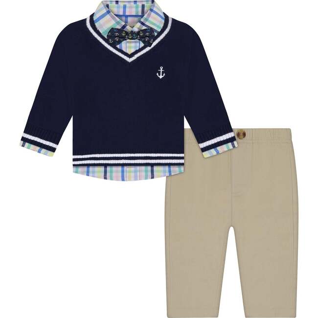 Anchors Away Sweater Vest Set, Navy