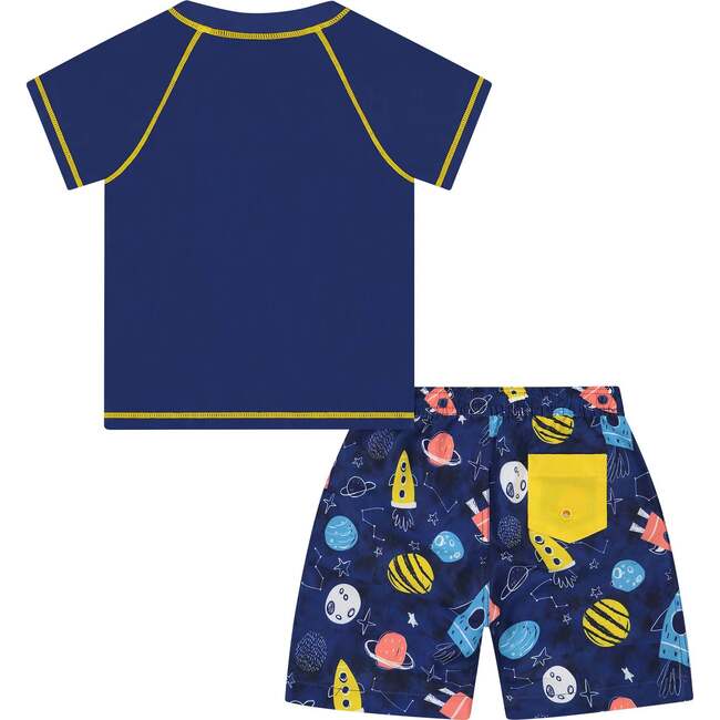 Boys Astronaut Surfer Swim Set, Blue - Rash Guards - 2