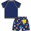Boys Astronaut Surfer Swim Set, Blue - Rash Guards - 2